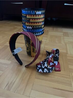 Gryffindor Headband + Themed Lanyard Set + Harry Potter Hogwarts House Cups